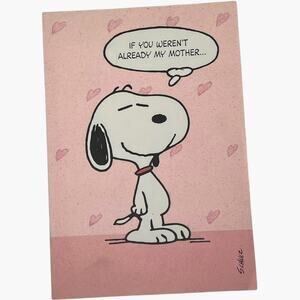 Ambassador Snoopy Valentines Day Card Pink Hearts Peanuts